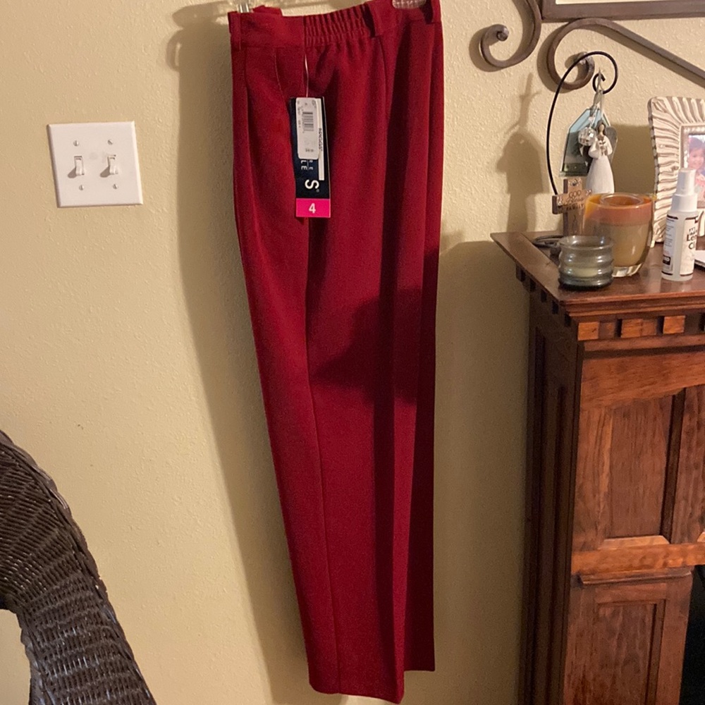 Briggs deep red slacks, size 4
